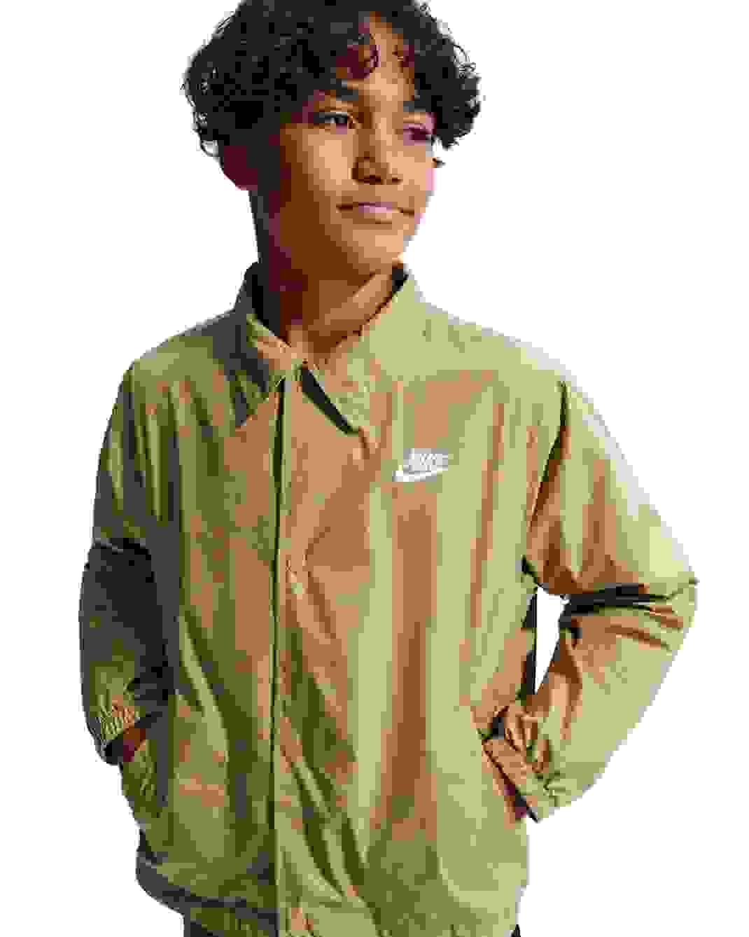 Nike Sportswear Club Repel Big Kids' Brown Coaches' Jacket